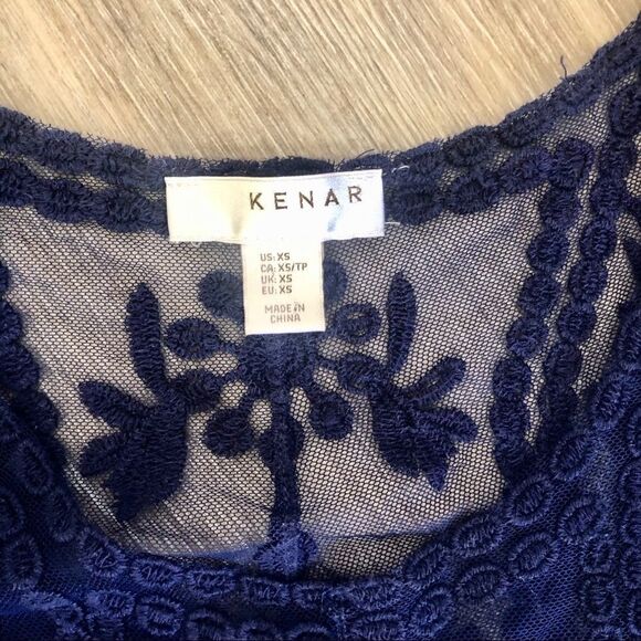 Kenar blue sheer lace top XS - Picture 4 of 9
